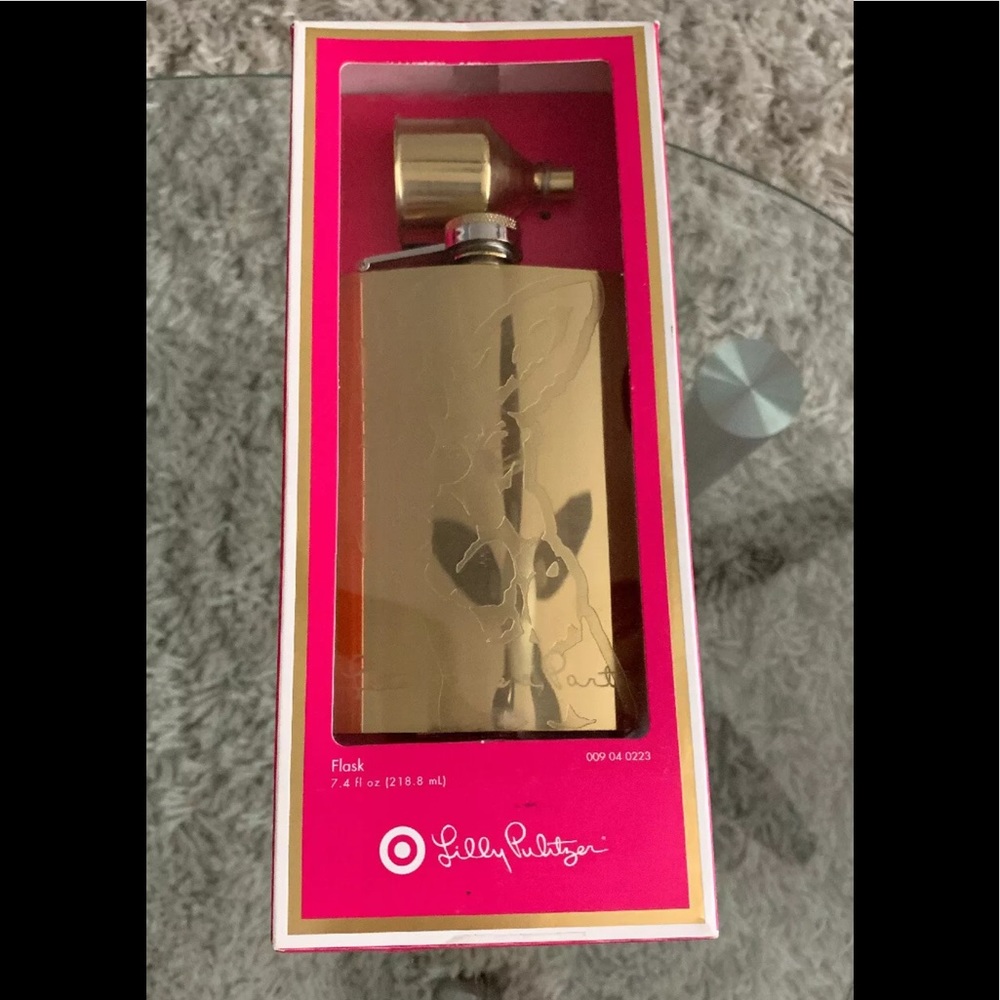 Lilly Pulitzer Gold Flask New In Box